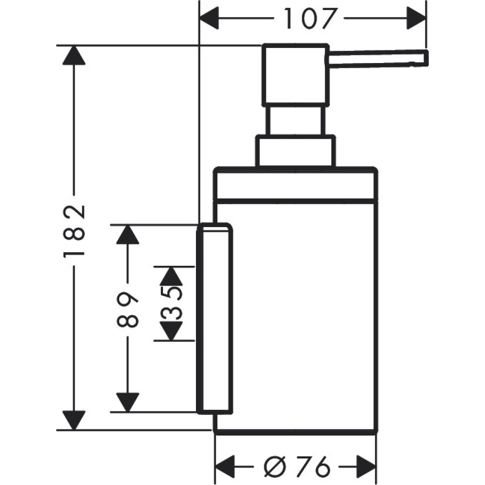 Диспенсер для жидкого мыла Axor Universal Circular, 42810800, сталь