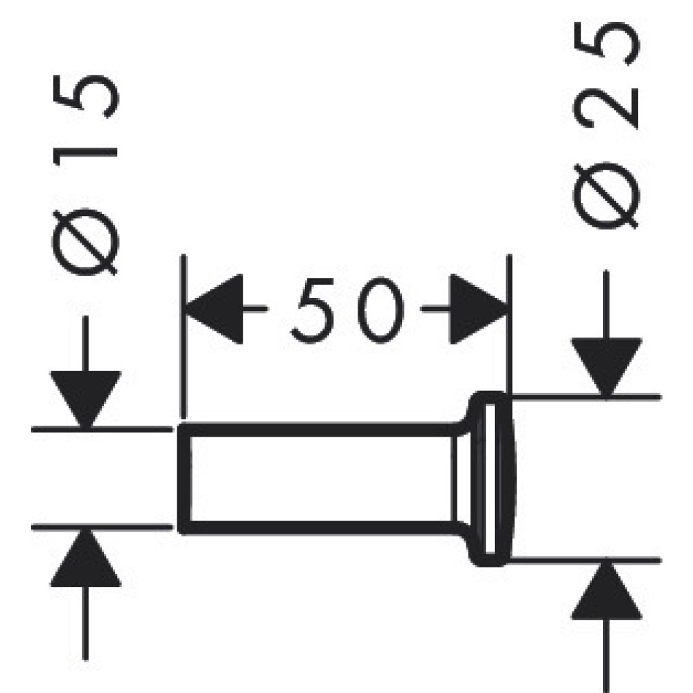 Крючок одинарный AXOR Universal Circular, матовый черный 42811670
