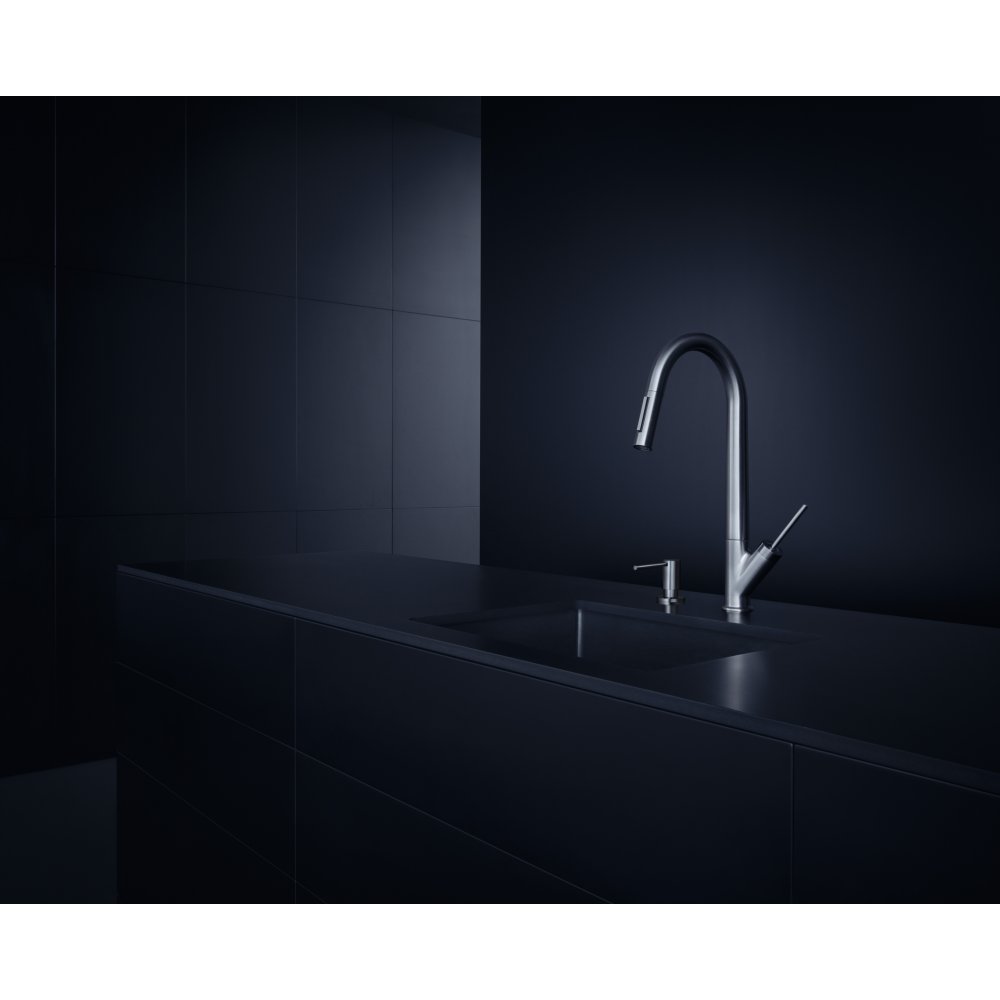 Диспенсер для жидкого мыла/лосьона Axor Uno, 42818330, полированный черный хром 