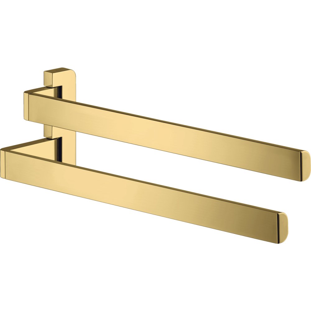 Полотенцедержатель Axor Universal SoftSquare, с двойной ручкой, 42821990, полированное золото