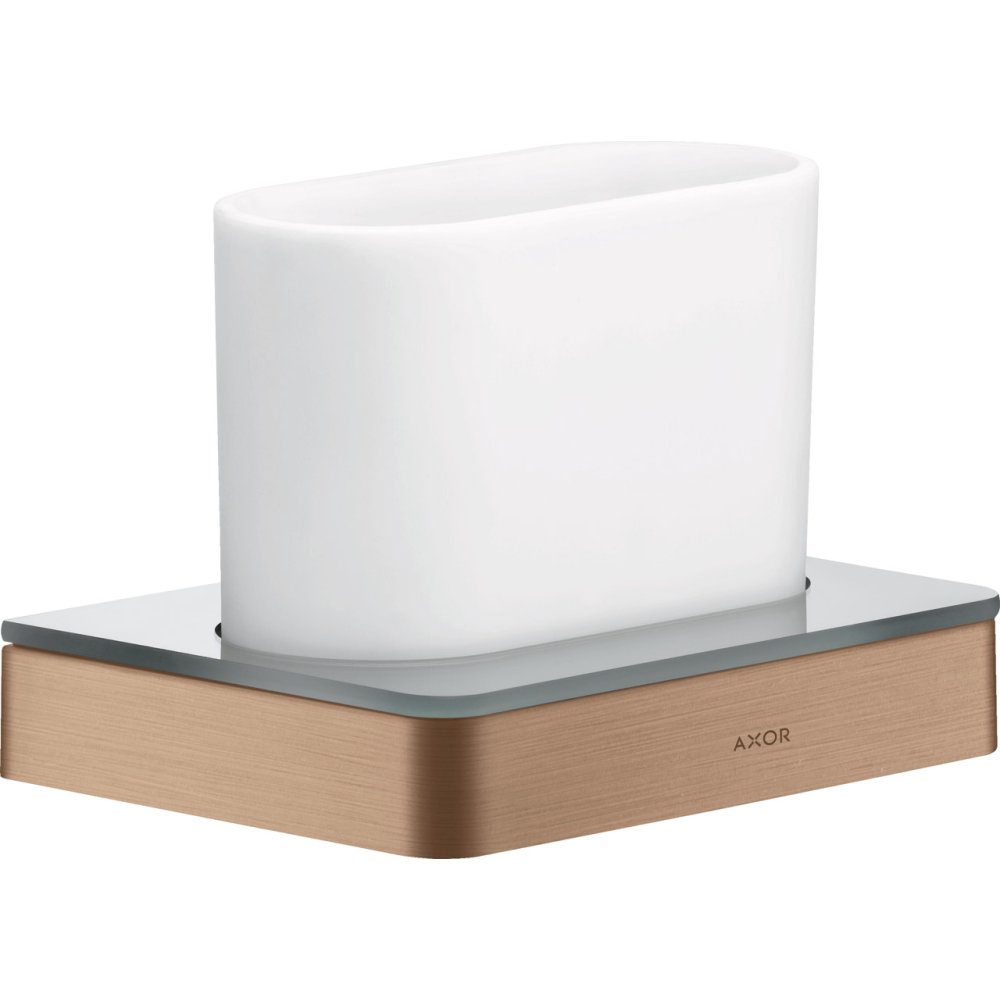 Стакан для зубных щеток Axor Universal SoftSquare, 42834310, шлифованное красное золото