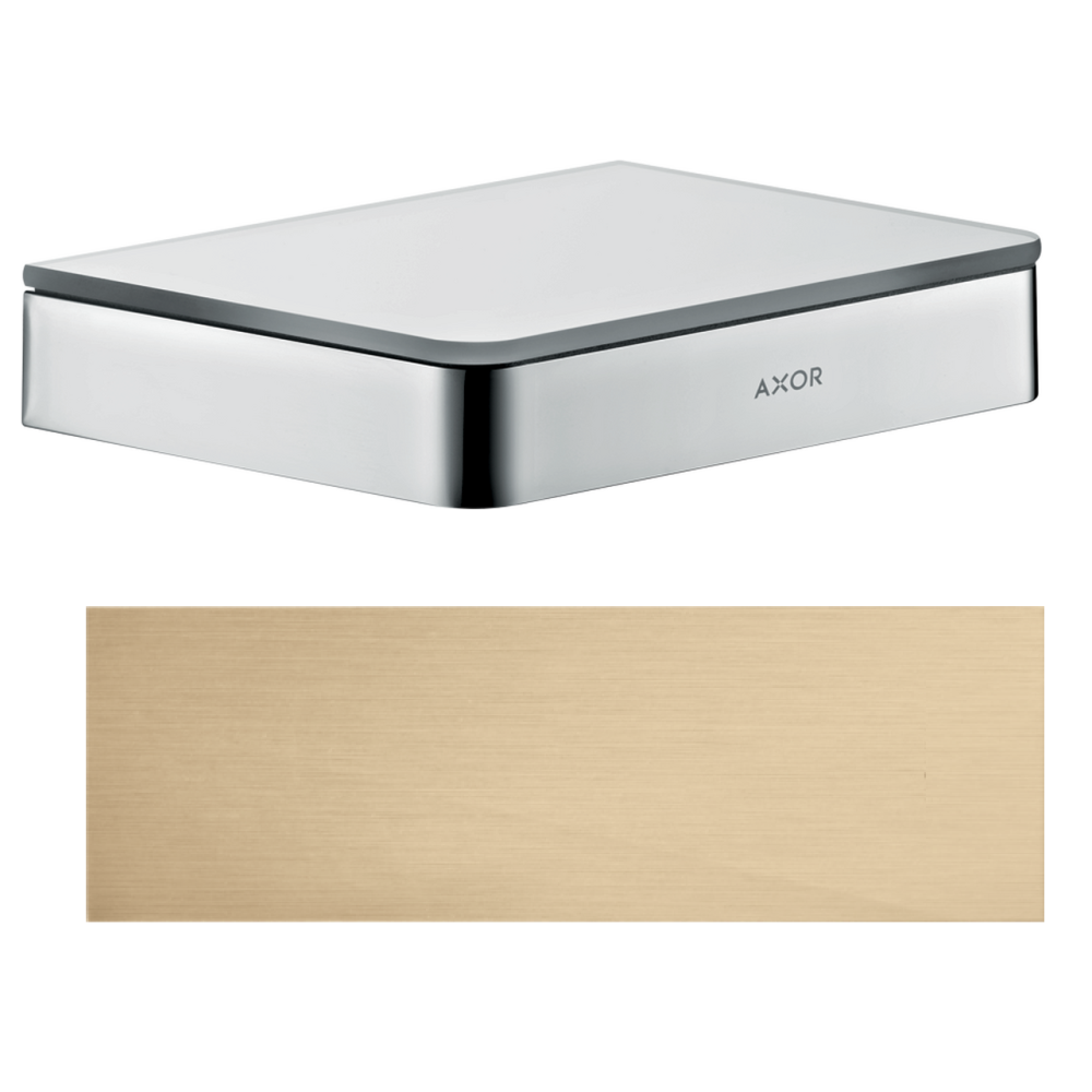 Полка Axor Universal SoftSquare, 150 мм, 42840140, шлифованная бронза