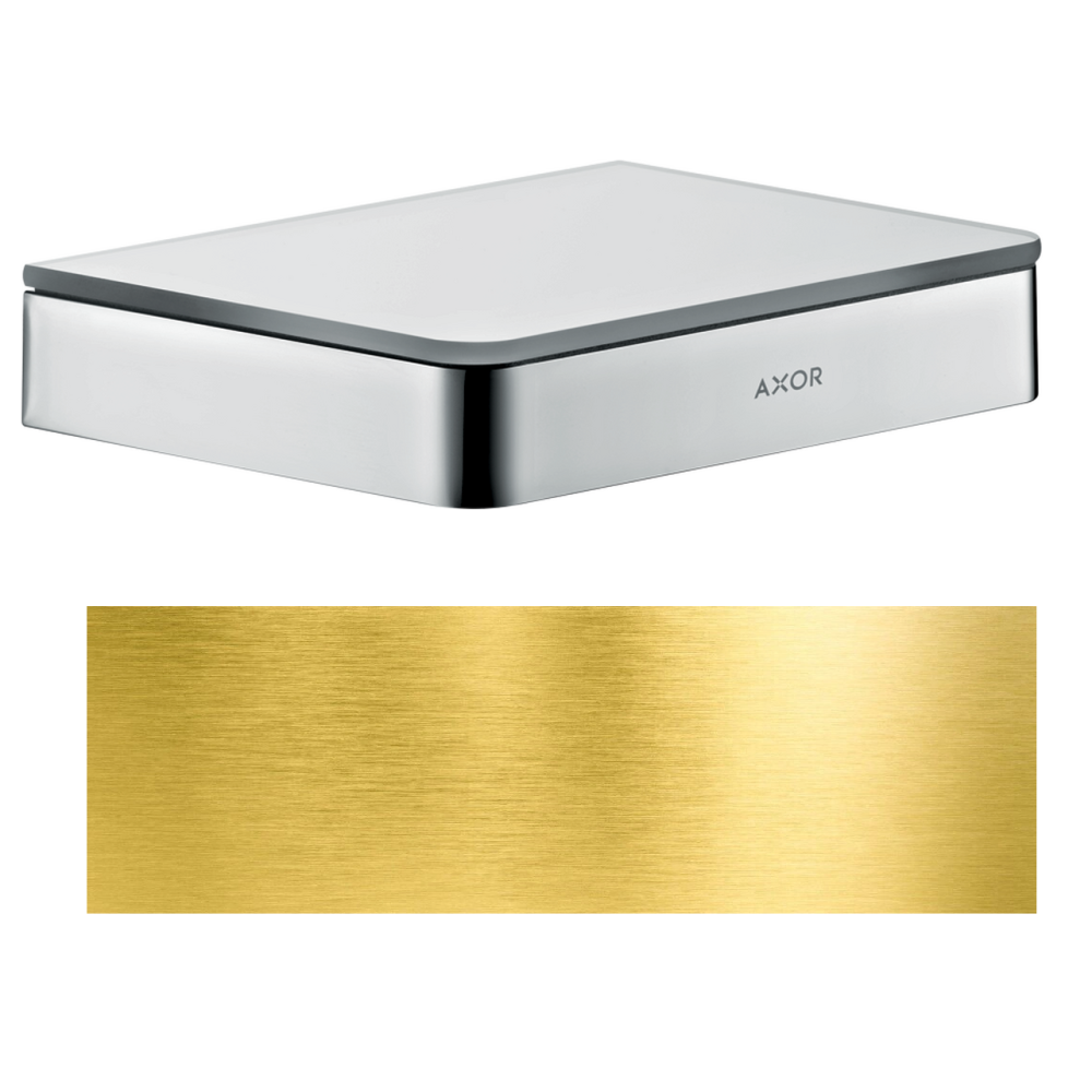 Полка Axor Universal SoftSquare, 150 мм, 42840250, шлифованное золото