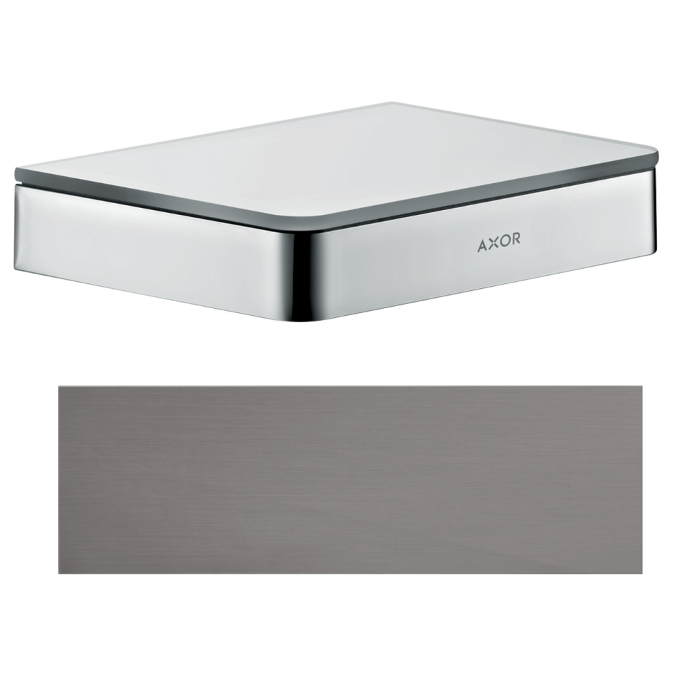 Полка Axor Universal SoftSquare, 150 мм, 42840340, шлифованный черный хром 