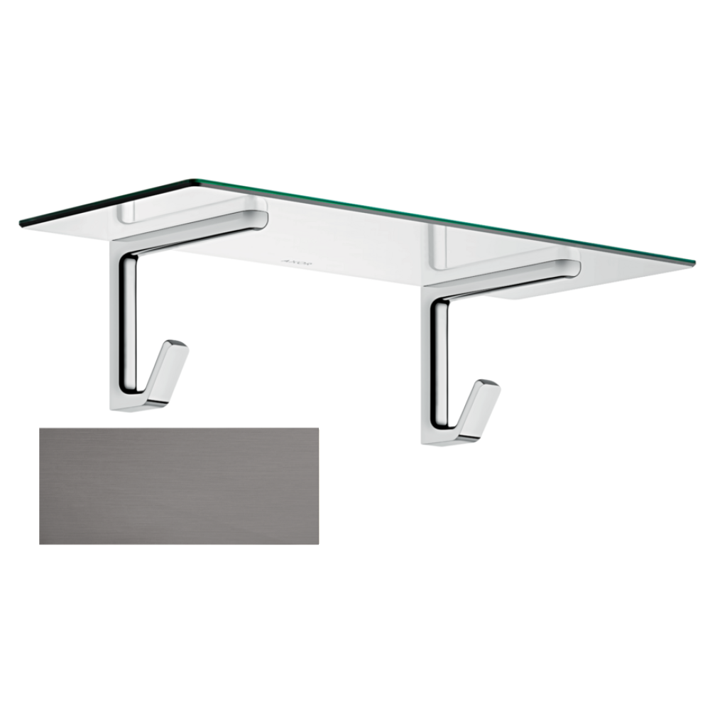 Полка для полотенец Axor Universal SoftSquare, 600 мм, 42842340, шлифованный черный хром 