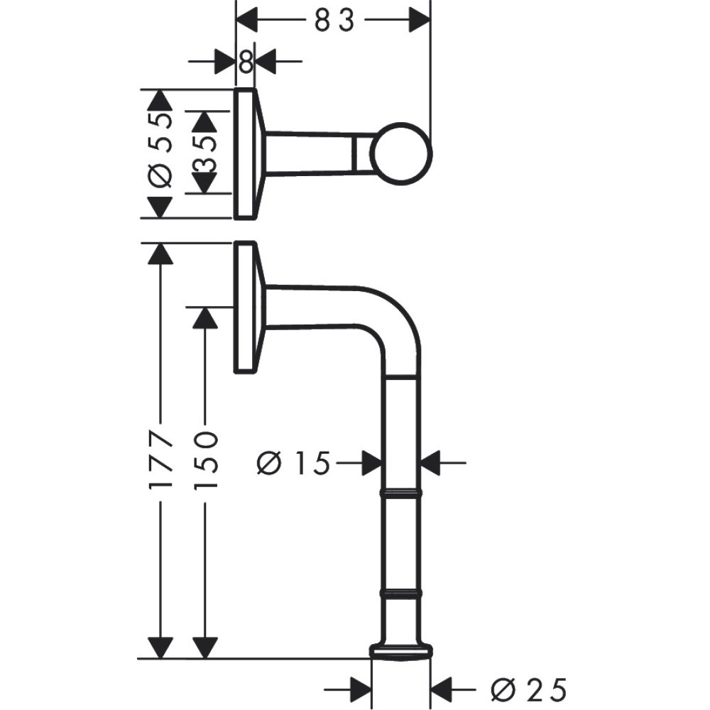 Держатель туалетной бумаги Axor Universal Circular, 42856800, сталь