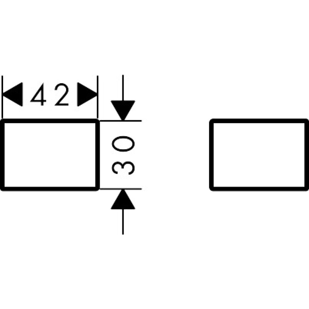 Декоративная накладка на рейлинг Axor Universal SoftSquare, 42871820, шлифованный никель