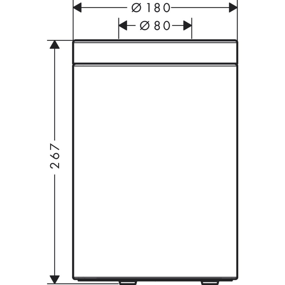 Корзина для мусора Axor Universal Circular, 42872000, хром