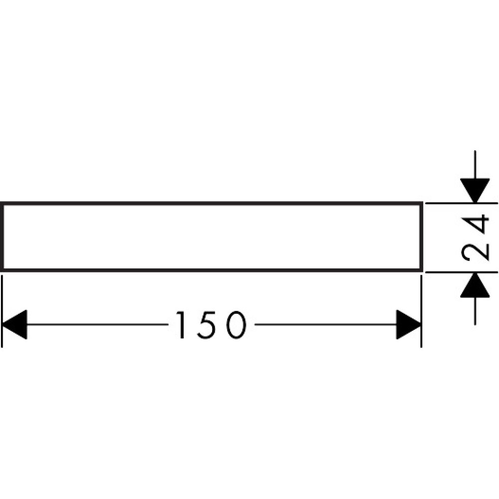 Декоративная панель-накладка на полку Axor Universal SoftSquare, 150 мм, 42890820, шлифованный никель