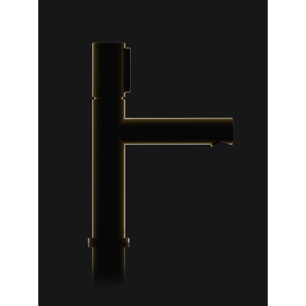 Смеситель для раковины Axor Uno, Select, 110, с не запираемым сливным набором, 45012330, полированный черный хром 