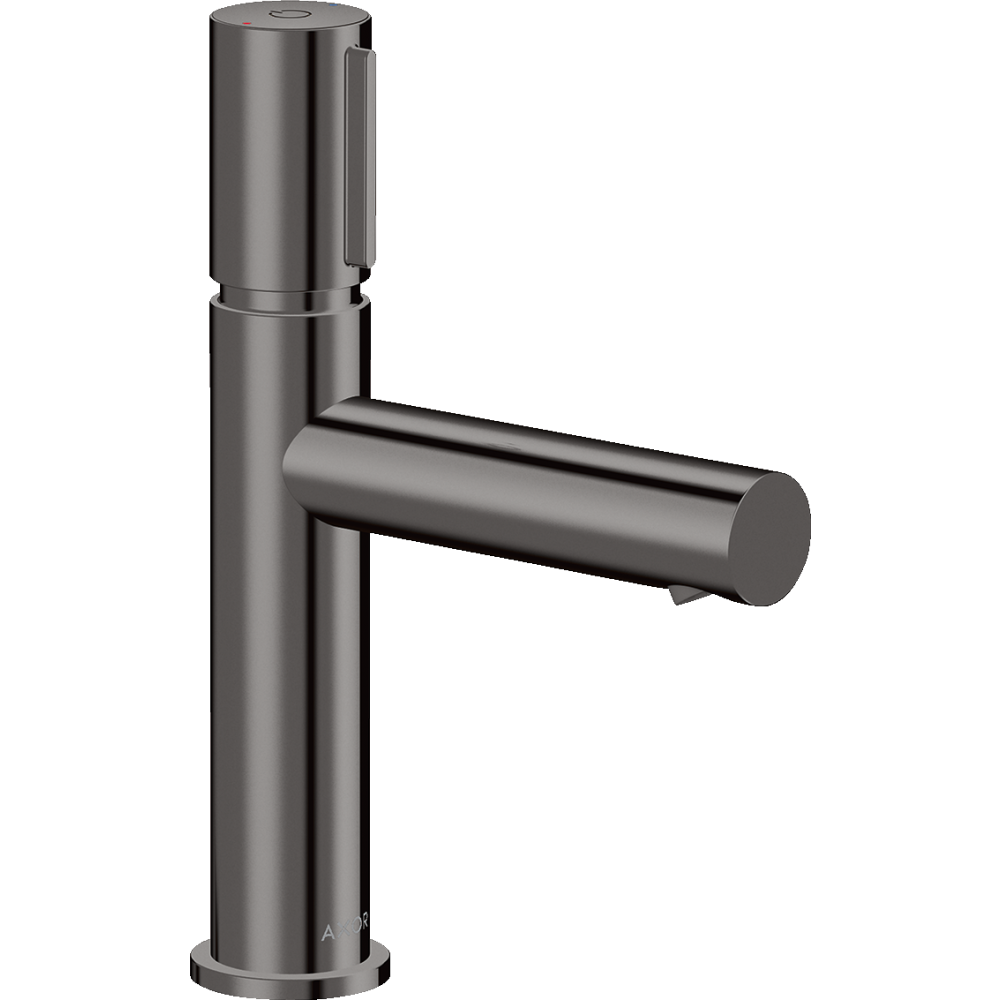 Смеситель для раковины Axor Uno, Select, 110, с не запираемым сливным набором, 45012330, полированный черный хром 