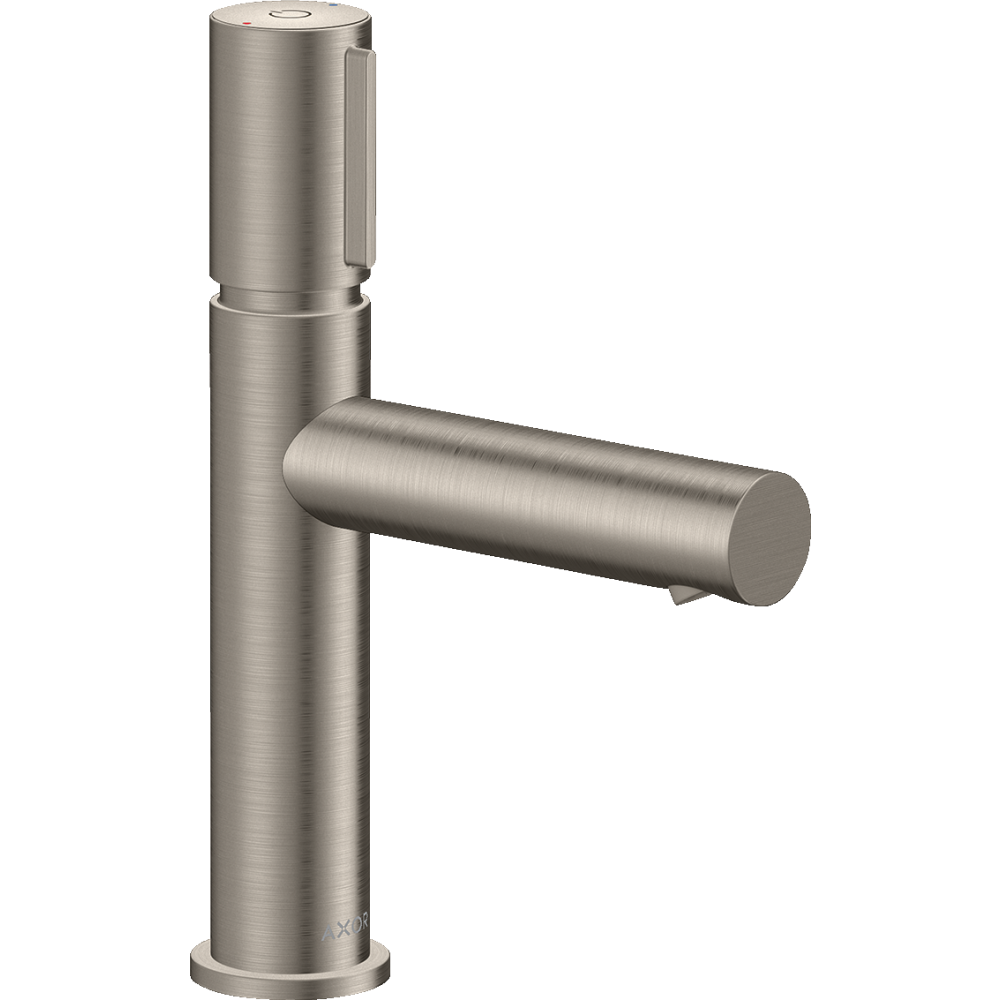 Смеситель для раковины Axor Uno, Select, 110, с не запираемым сливным набором, 45012800, сталь