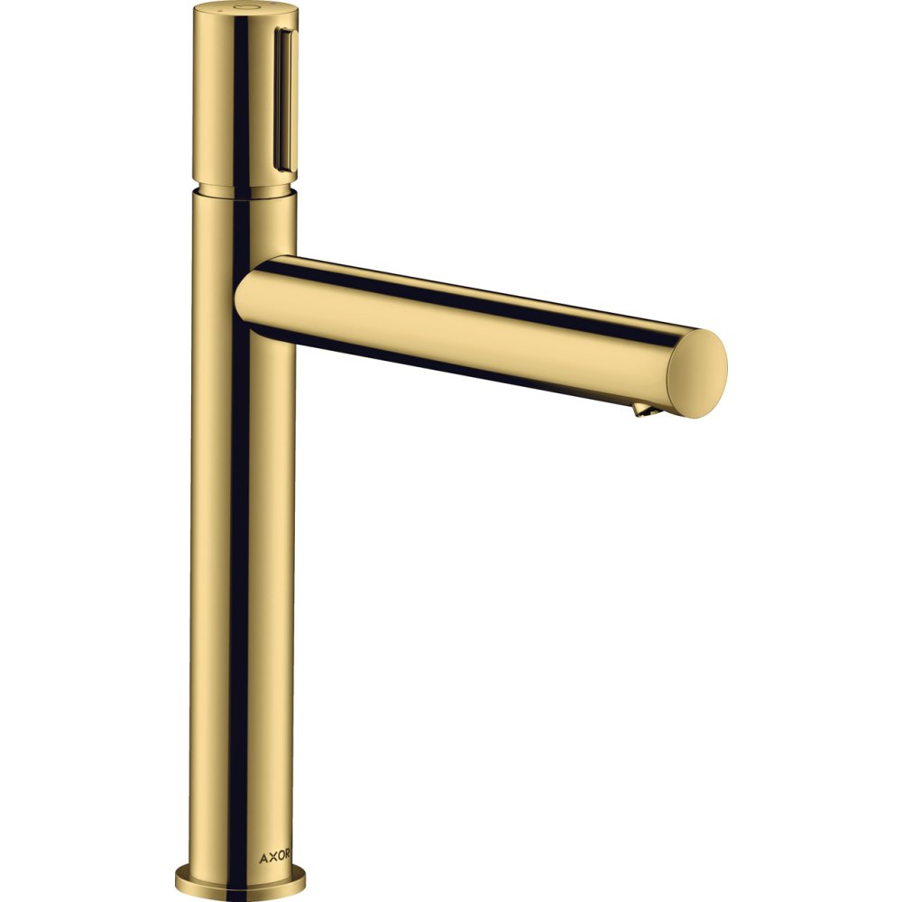 Смеситель для раковины Axor Uno, Select, 200, с не запираемым сливным набором, 45013990, полированное золото