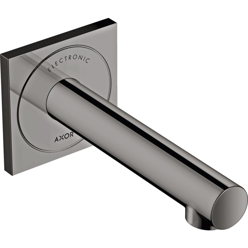 Электронный смеситель для раковины Axor Uno, настенный, излив 161 мм, 45110330, полированный черный хром 