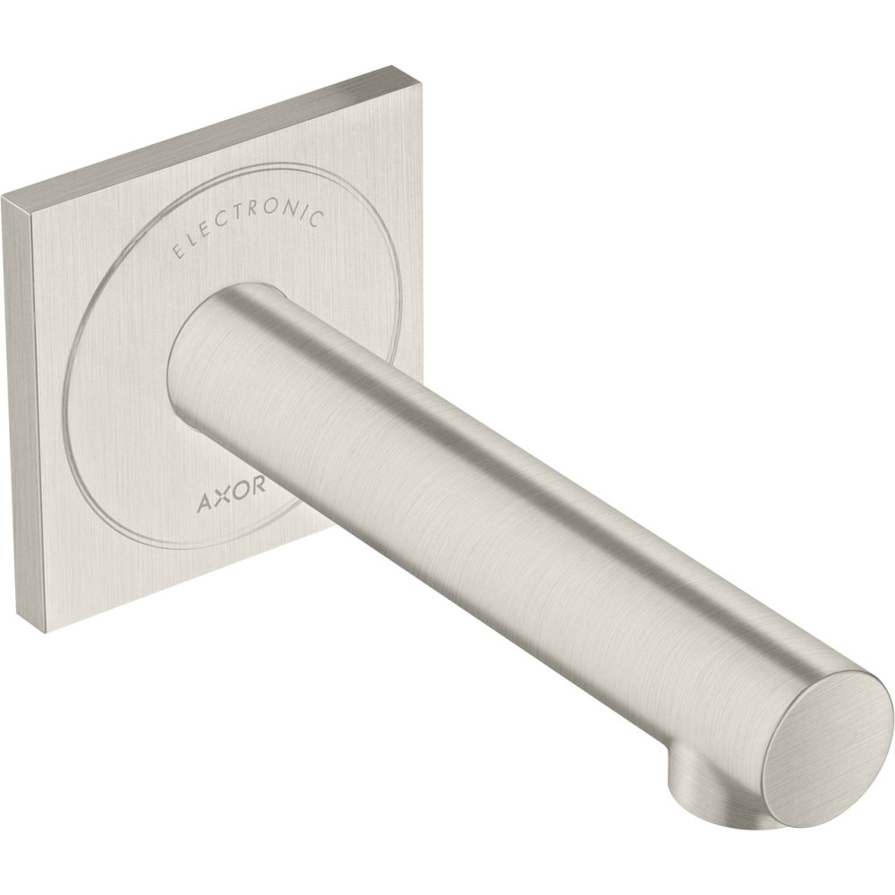 Электронный смеситель для раковины Axor Uno, настенный, излив 161 мм, 45110800, сталь