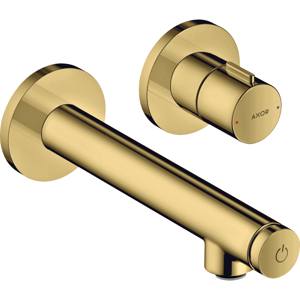 Смеситель для раковины Axor Uno, настенный, 45112990, полированное золото