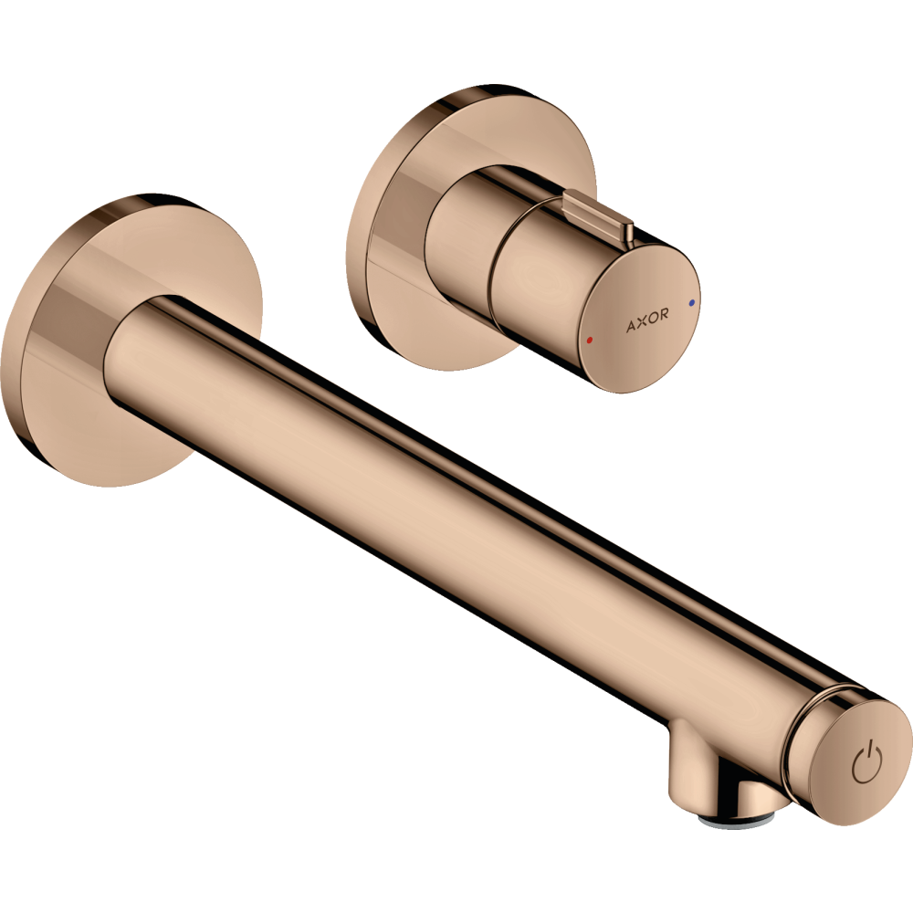 Смеситель для раковины Axor Uno, настенный, 45113300, полированное красное золото 