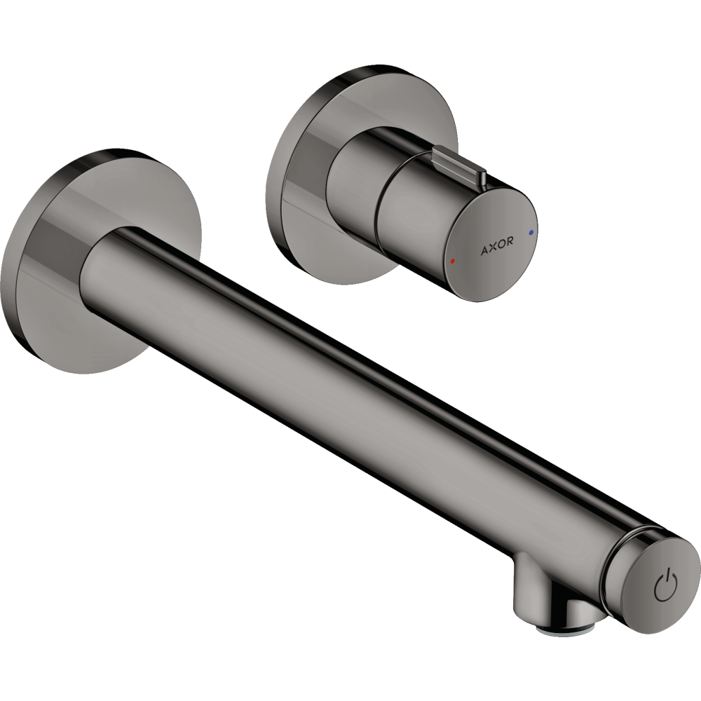 Смеситель для раковины Axor Uno, настенный, 45113330, полированный черный хром 