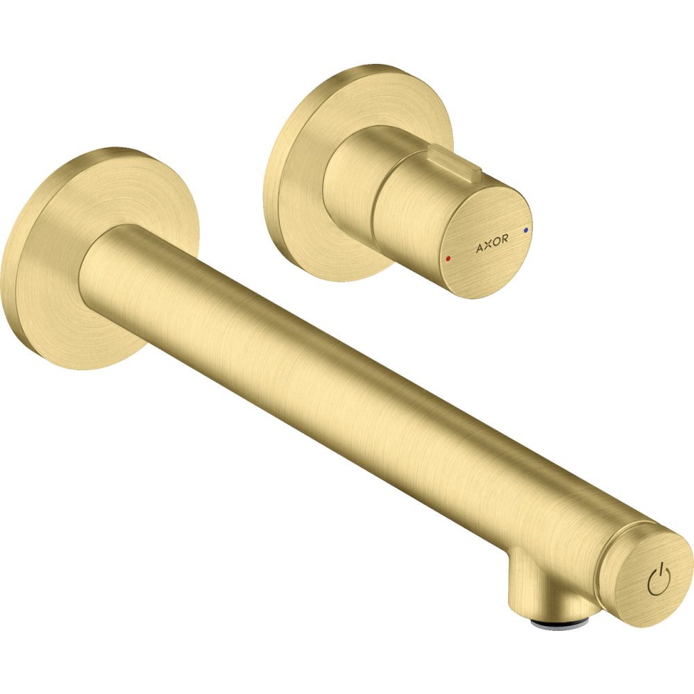 Смеситель для раковины Axor Uno, настенный, 45113950, шлифованная медь