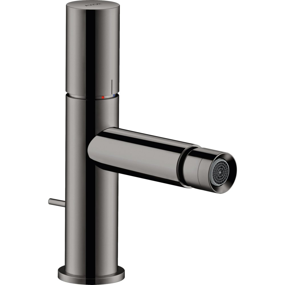 Смеситель для биде Axor Uno, однорычажный, с рукояткой Zero, 45200330, полированный черный хром 