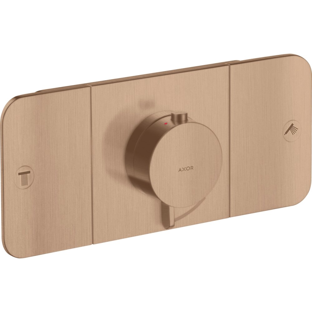 Термостат Axor One, для 2 потребителей, скрытого монтажа, 45712310, шлифованное красное золото