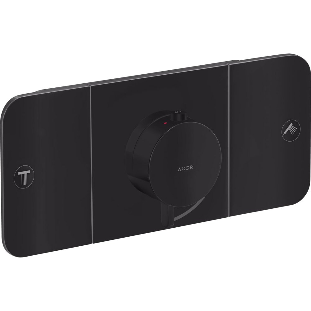 Термостат Axor One, для 2 потребителей, скрытого монтажа, 45712670, матовый черный