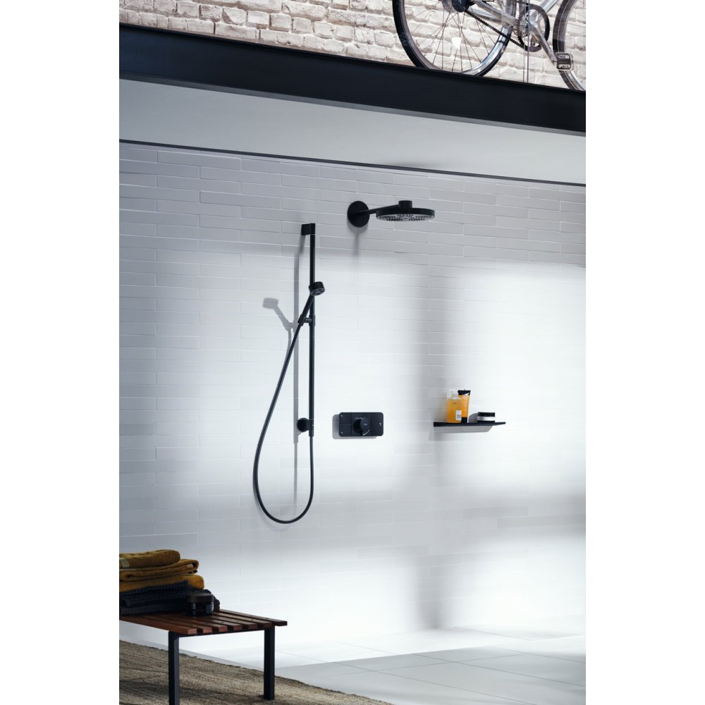 Термостат Axor One, для 3 потребителей, скрытого монтажа, 45713340, шлифованный черный хром 