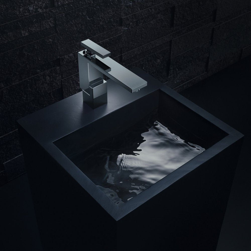 Смеситель для раковины AXOR Edge 130 со сливным клапаном Push-Open  46010000