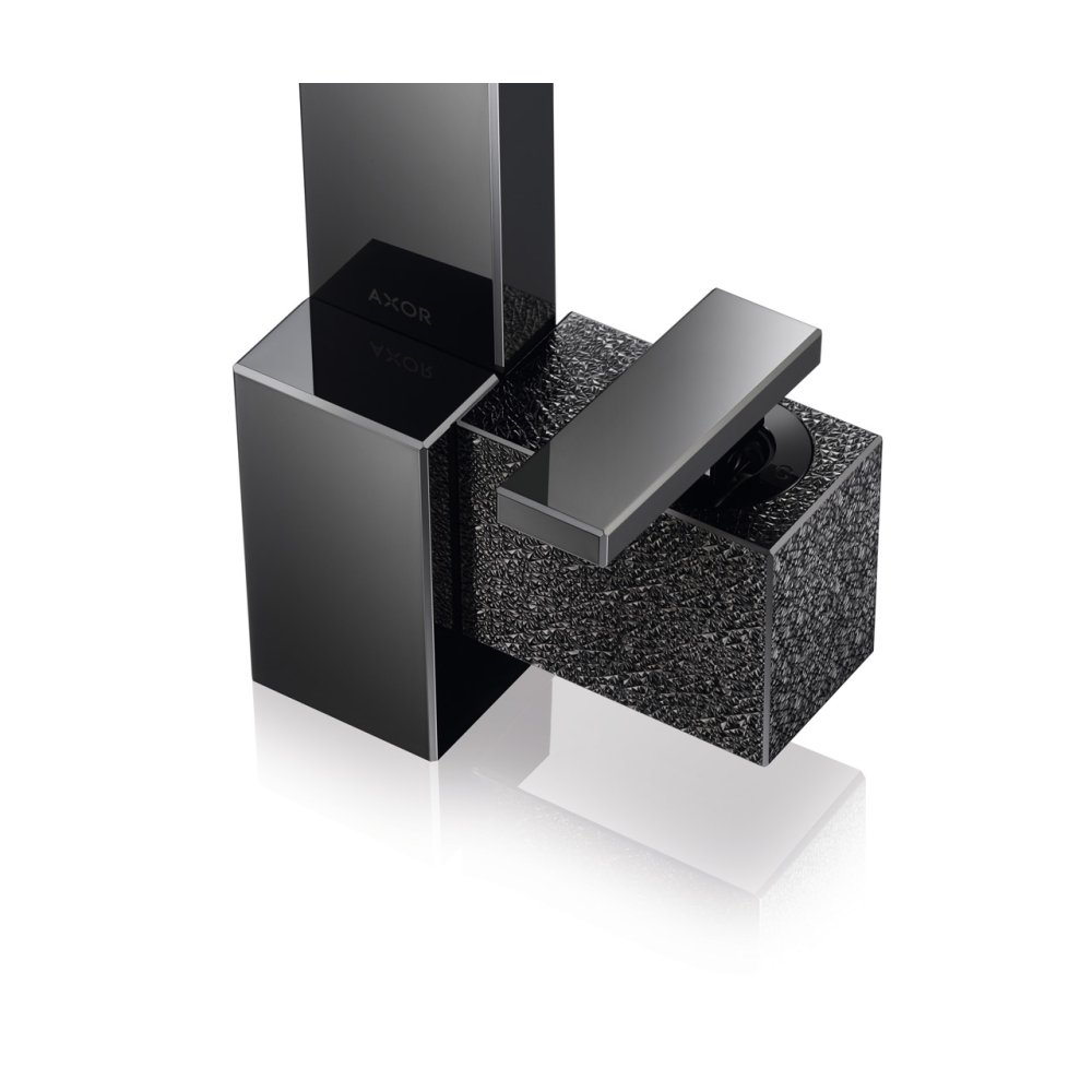 Смеситель для раковины Axor Edge, 190, однорычажный, со сливным клапаном Push-Open, 46020990, полированное золото