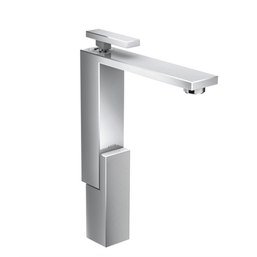 Смеситель для раковины AXOR Edge 280 со сливным клапаном Push-Open с алмазной огранкой  46031000