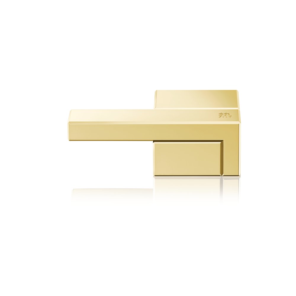 Смеситель для раковины Axor Edge, 130, на 3 отверстия, со сливным клапаном Push-Open, 46050300, полированное красное золото 