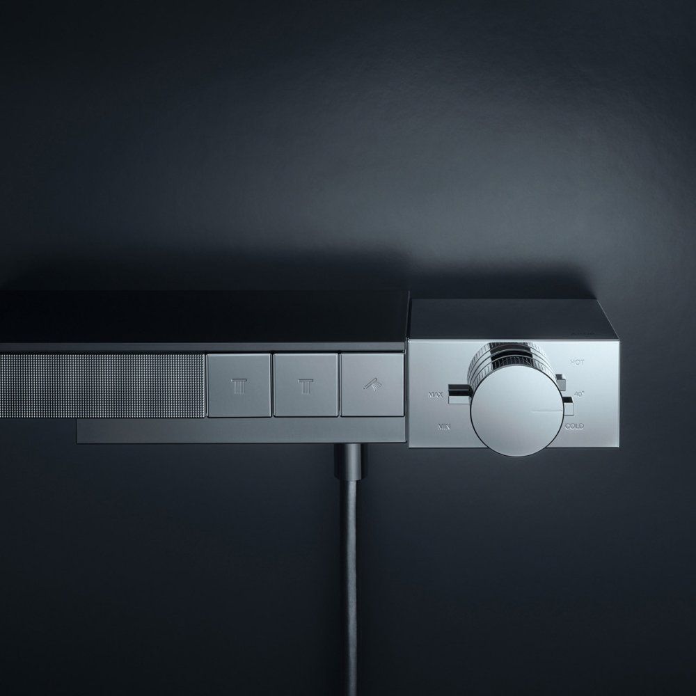 Термостат AXOR Edge для 3 потребителей комбинированного монтажа с алмазной огранкой  46141000