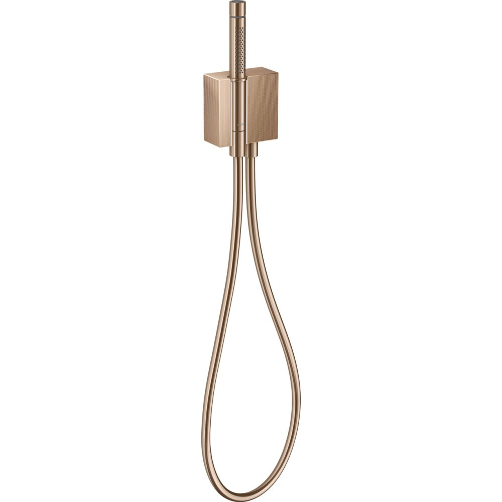 Porter-набор Axor Edge, с ручным душем 2jet и душевым шлангом, с алмазной огранкой, 46521300, полированное красное золото 