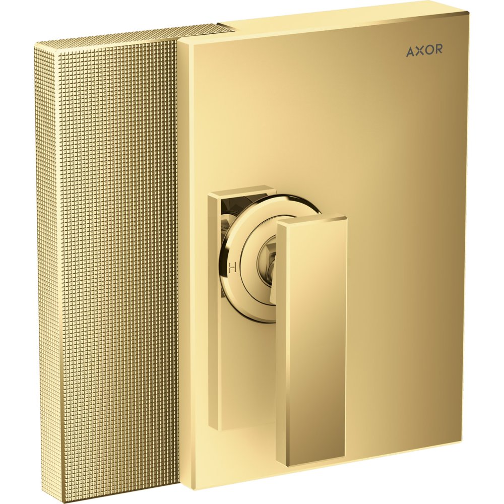 Смеситель для душа Axor Edge, однорычажный, скрытого монтажа, с алмазной огранкой, 46651990, полированное золото