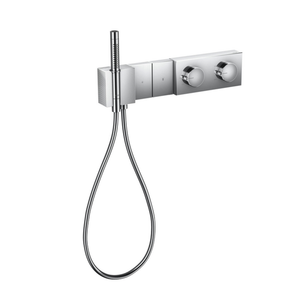 Модуль термостата AXOR Edge 470/100 для 2 потребителей скрытого монтажа с алмазной огранкой  46701000