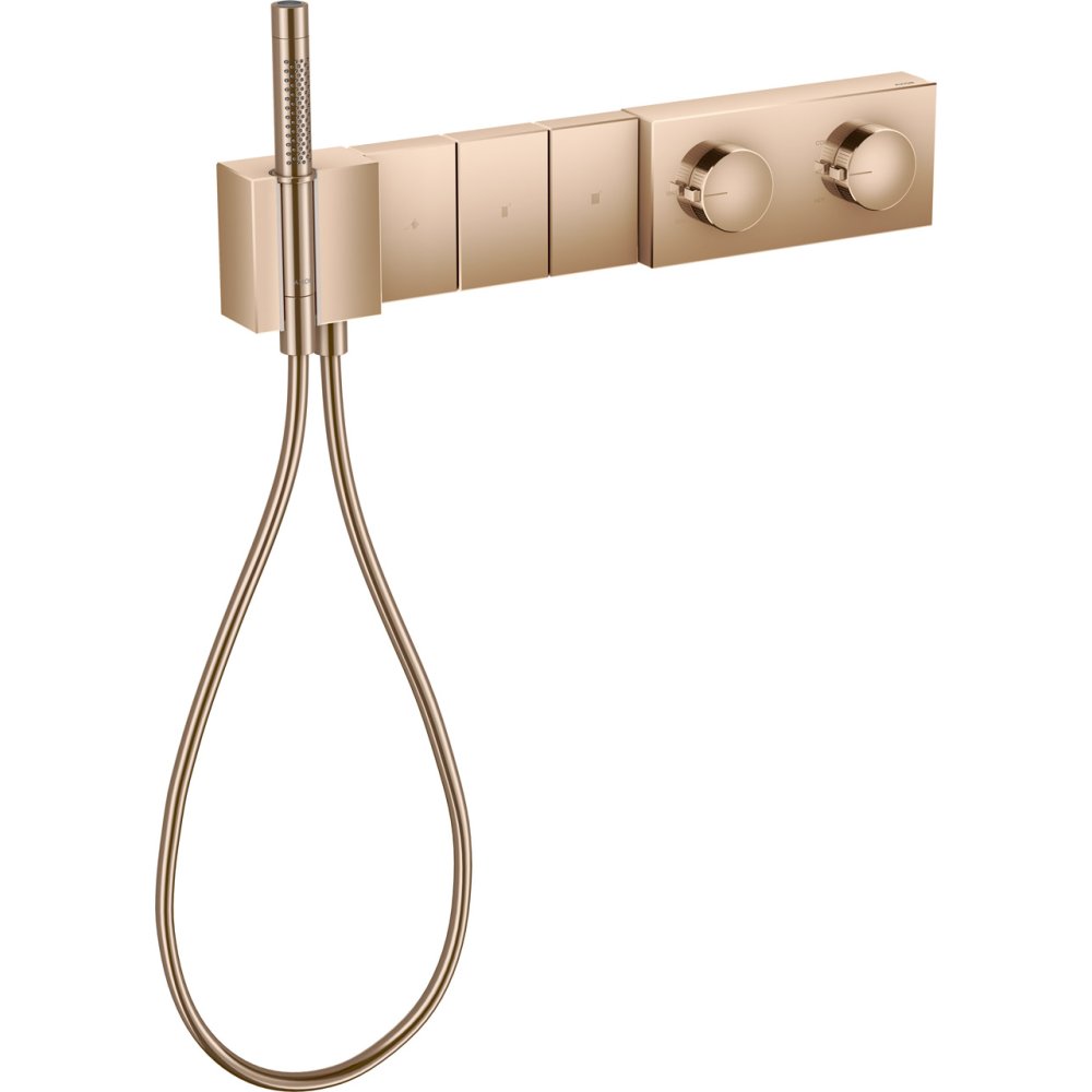 Термостат Select Axor Edge, 540/100, для 3 потребителей, скрытого монтажа, 46710300, полированное красное золото 