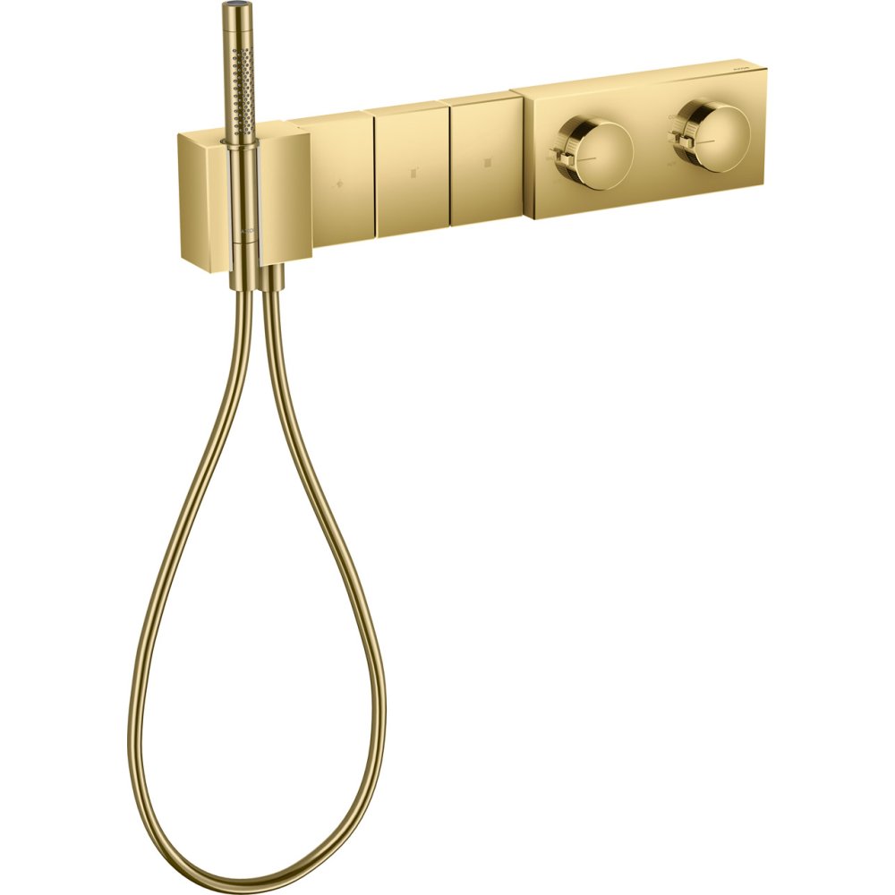 Термостат Select Axor Edge, 540/100, для 3 потребителей, скрытого монтажа, 46710990, полированное золото