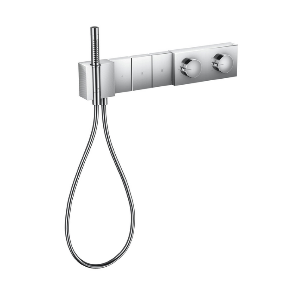 Модуль термостата AXOR Edge 540/100 для 3 потребителей скрытого монтажа с алмазной огранкой  46711000