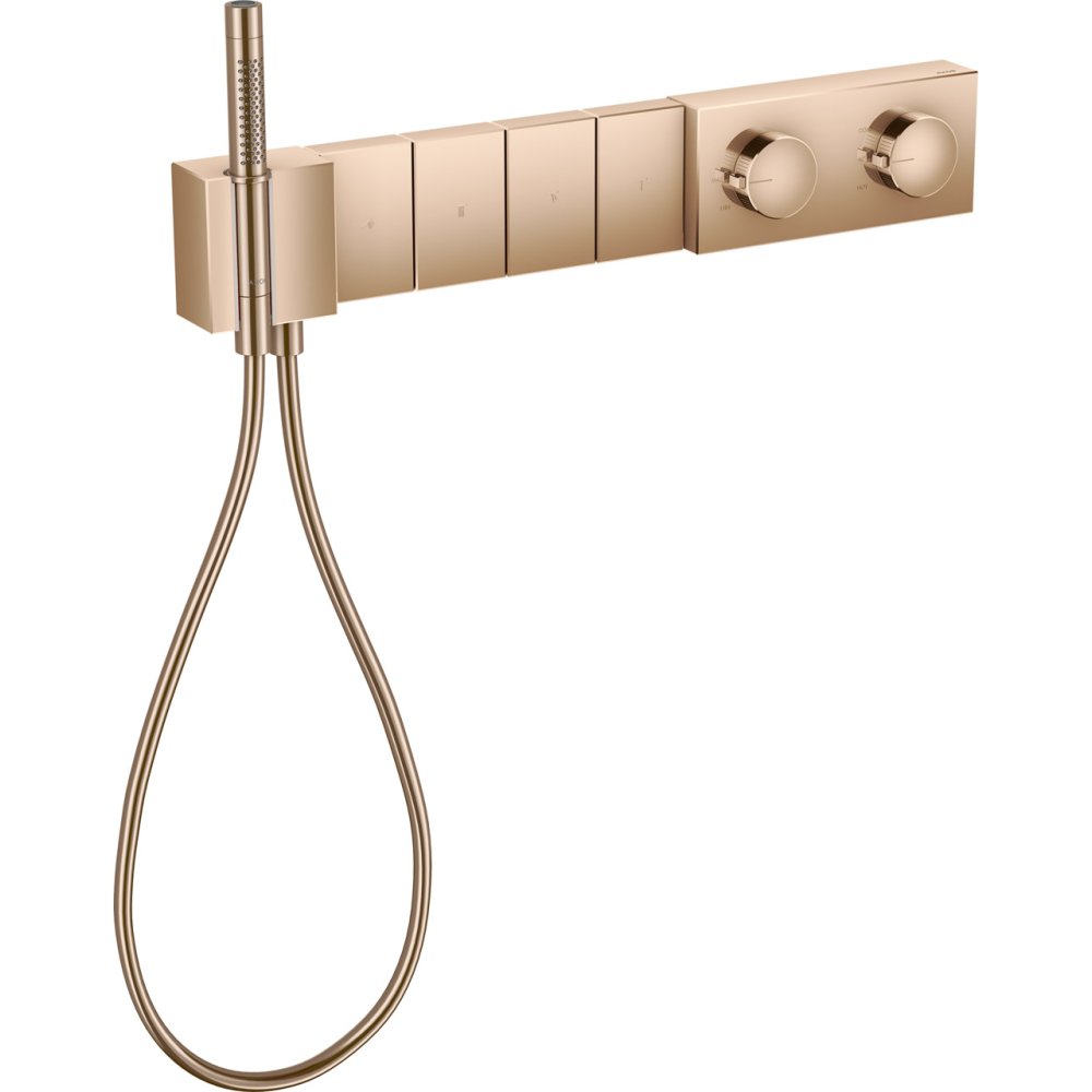 Термостат Select Axor Edge, 610/100, для 4 потребителей, скрытого монтажа, 46720300, полированное красное золото 