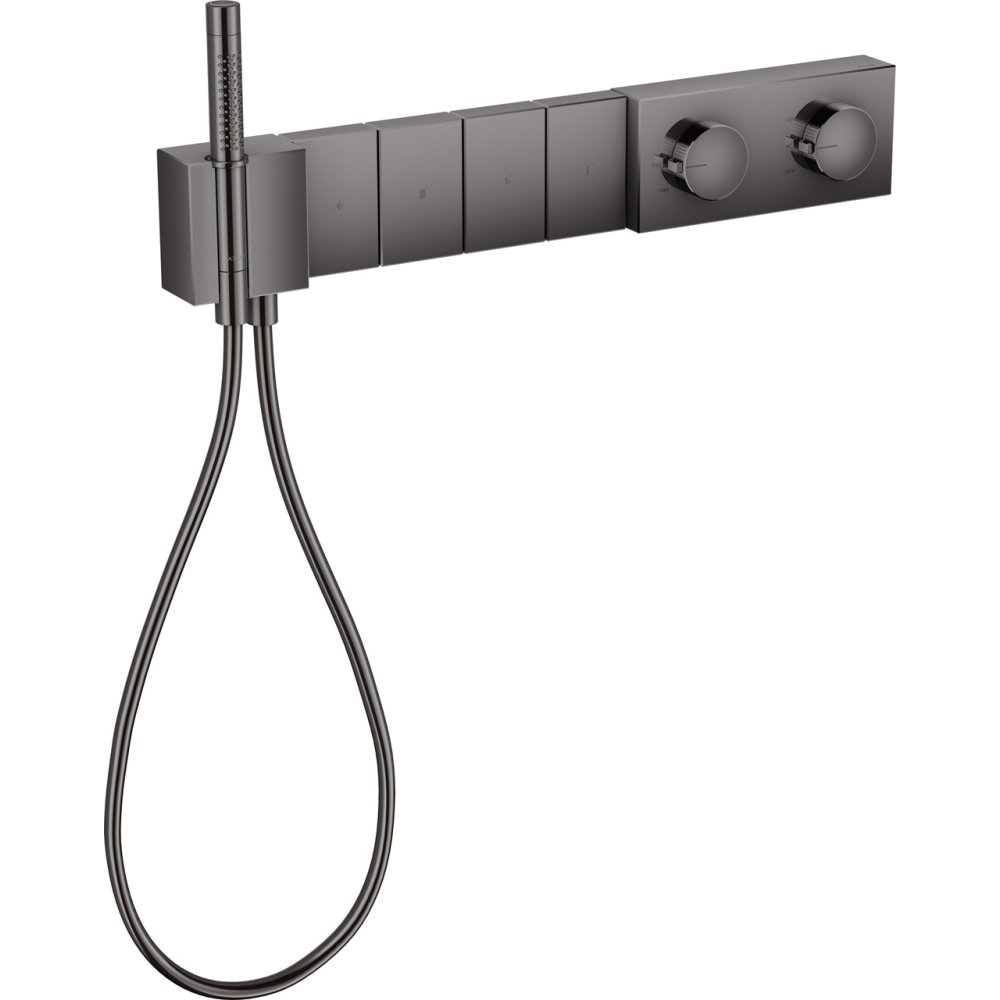 Термостат Select Axor Edge, 610/100, для 4 потребителей, скрытого монтажа, 46720330, полированный черный хром 