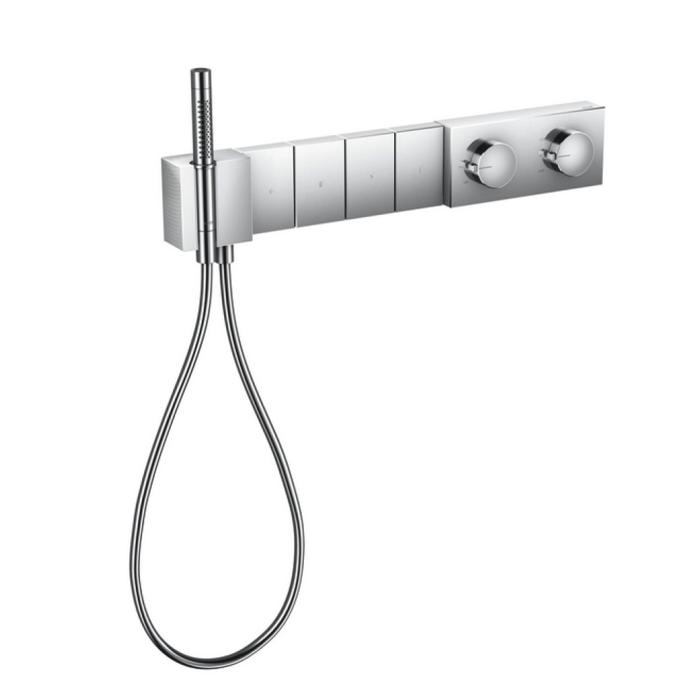 Модуль термостата AXOR Edge 610/100 для 4 потребителей скрытого монтажа с алмазной огранкой  46721000