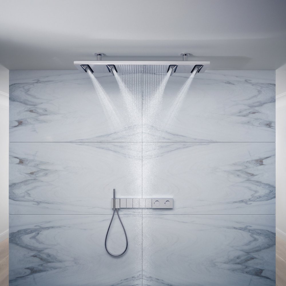 Модуль термостата AXOR Edge 680/100 для 5 потребителей скрытого монтажа с алмазной огранкой  46731000