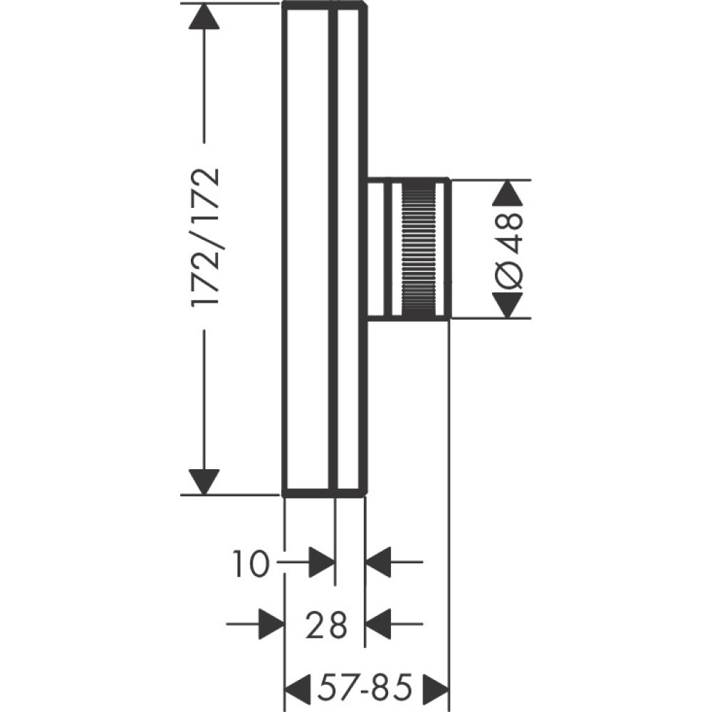 Термостат Highflow Axor Edge, скрытого монтажа, 46740130, полированная бронза