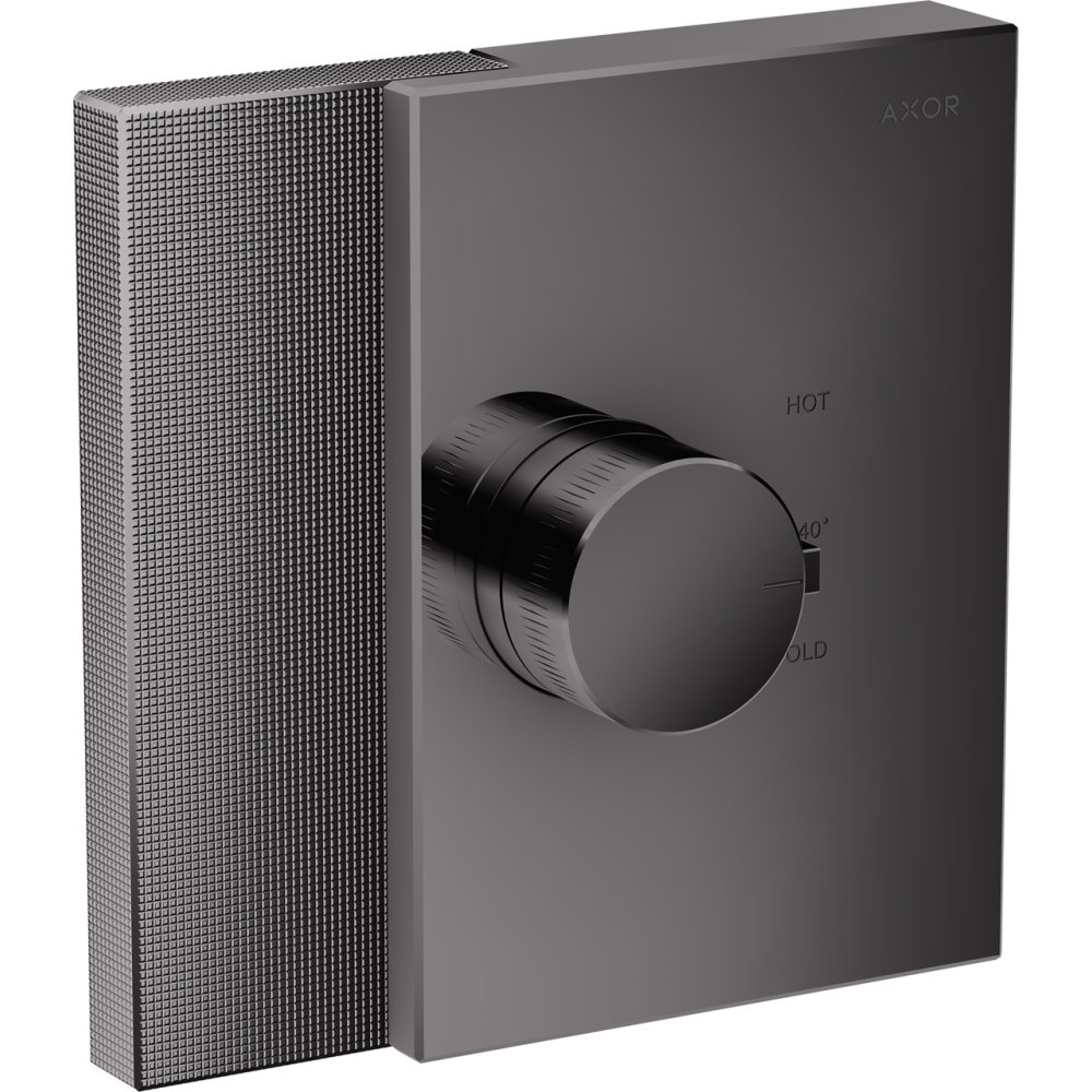 Термостат Highflow Axor Edge, скрытого монтажа, с алмазной огранкой, 46741330, полированный черный хром 