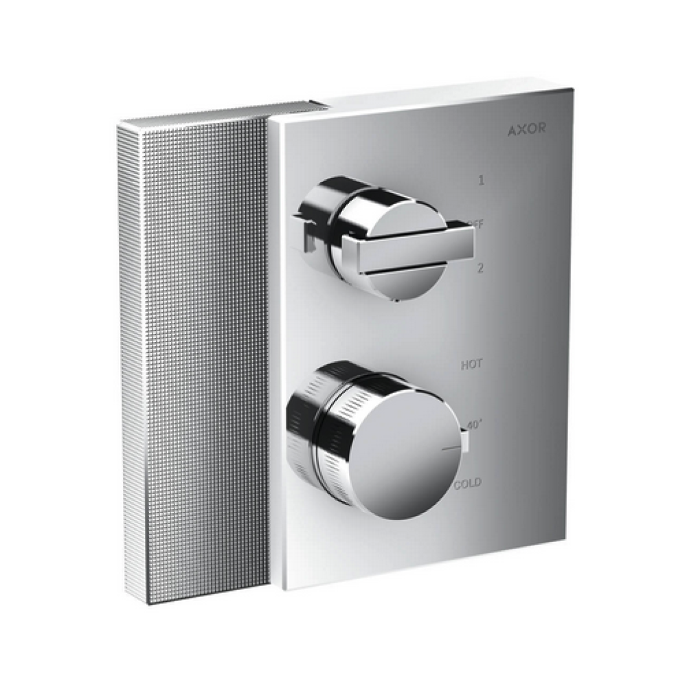 Термостат AXOR Edge с запорным/переключающим вентилем с алмазной огранкой  46761000