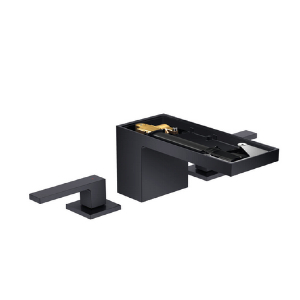 Смеситель для раковины AXOR MyEdition на 3 отверстия 70 со сливным клапаном Push-Open с алмазной огранкой  47052350