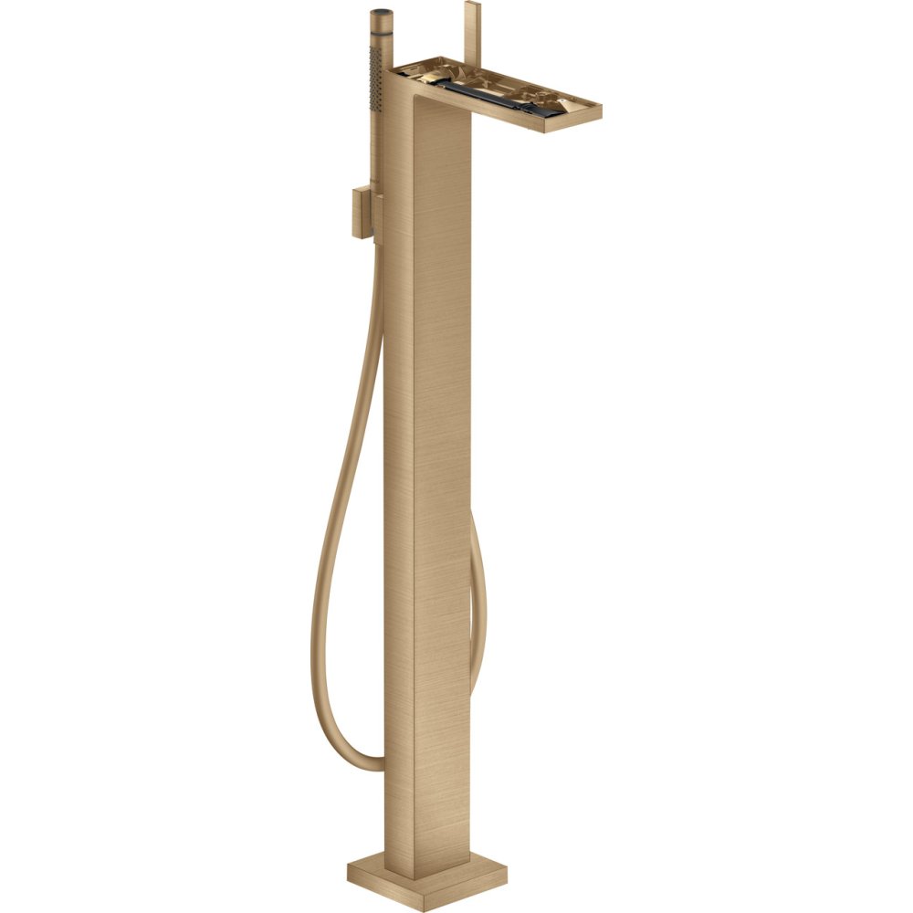 Смеситель для ванны Axor MyEdition, однорычажный, напольный, без панели, 47442140, шлифованная бронза