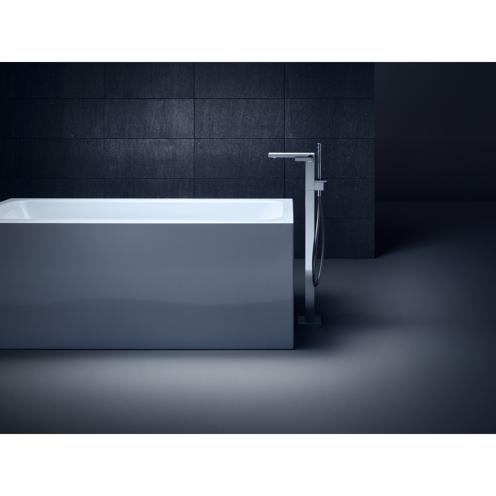 Смеситель для ванны Axor MyEdition, однорычажный, напольный, без панели, 47442330, полированный черный хром 