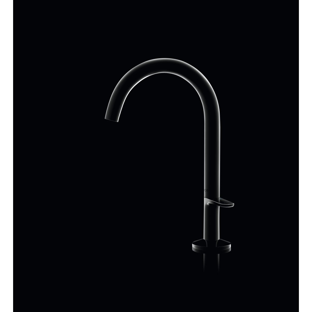 Смеситель для раковины Axor One Select, 170, со сливным клапаном Push-Open, 48020340, шлифованный черный хром 