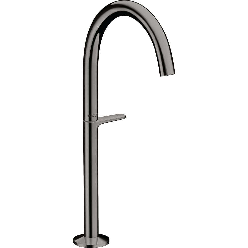 Смеситель для раковины Axor One Select, 260, со сливным клапаном Push-Open, 48030330, полированный черный хром 